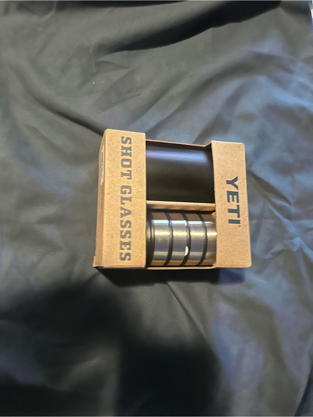YETI Black Stainless Steel Shot Glasses Set with Gift Box